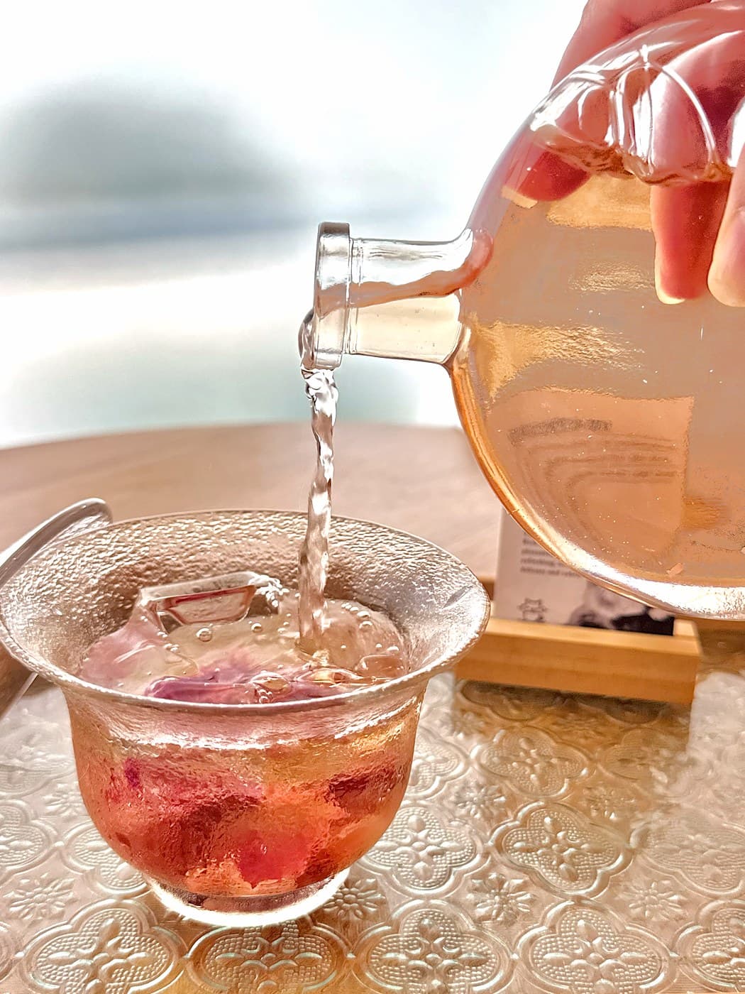 Tea setting with warm light